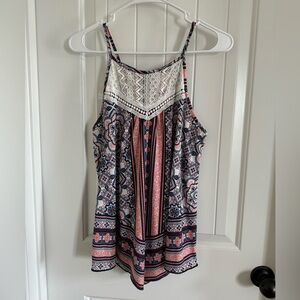 No Boundaries Patterned Tank Top